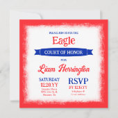 Red, White & Blue Eagle Court of Honor Party Einladung (Vorderseite)
