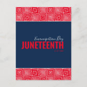 Red White Blue Emancipation Day June 19 JUNETEENTH Postkarte (Vorderseite)