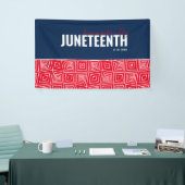 Red White Blue Emanzipation Day 19. Juni 19. JUNEZ Banner (Messeveranstaltung)
