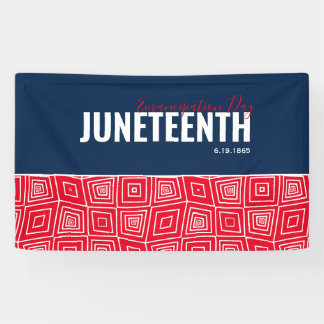 Red White Blue Emanzipation Day 19. Juni 19. JUNEZ Banner