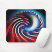 Red White & Blue Fantasy Fraktal Mousepad (Mit Mouse)