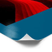 Red White & Blue Fantasy Fraktal Poster (Ecke)
