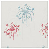 Red White & Blue Fireworks Custom Fabric Stoff (Nahaufnahme)