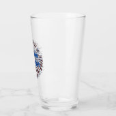 Red White Blue Fireworks Glas (Links)