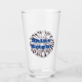 Red White Blue Fireworks Glas (Vorderseite)