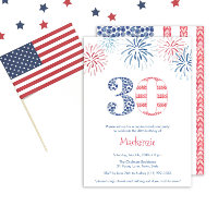 Red White Blue Fireworks GRILLEN 30. Geburtstag Pa