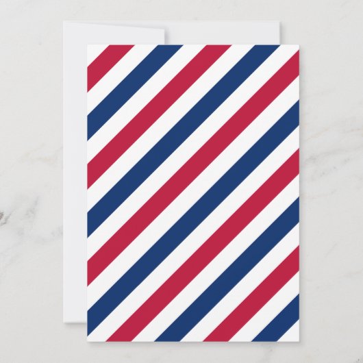 Red White Blue Flag Blume 4. Juli Einladung (Rückseite)