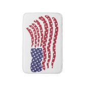 Red White Blue Flag Design Bath Mat Badematte (Vorderseite Vertikal)