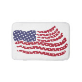 Red White Blue Flag Design Bath Mat Badematte (Vorderseite)