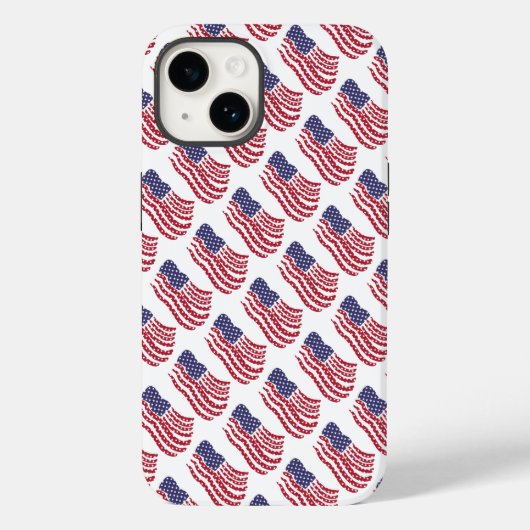 Red White Blue Flag Design Case-Mate iPhone Hülle (Rückseite)