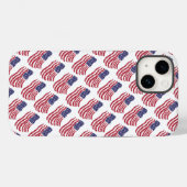 Red White Blue Flag Design Case-Mate iPhone Hülle (Rückseite (Horizontal))