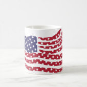 Red White Blue Flag Design Coffee Tasse (Mittel)