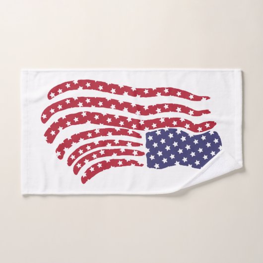 Red White Blue Flag Design Handtuch (Handtuch)