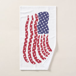 Red White Blue Flag Design Handtuch