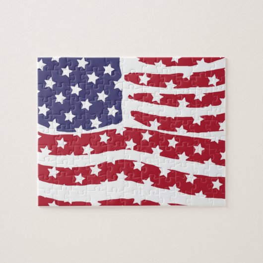Red White Blue Flag Design Jigsaw Puzzle (Horizontal)