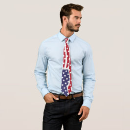 Red White Blue Flag Design Neck Tie Krawatte