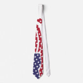 Red White Blue Flag Design Neck Tie Krawatte (Vorderseite)