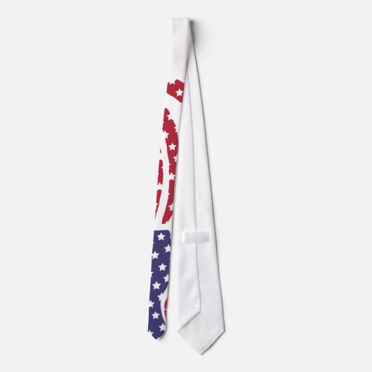 Red White Blue Flag Design Neck Tie Krawatte (Rückseite)