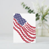 Red White Blue Flag Design Postkarte (Stehend Vorderseite)