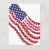 Red White Blue Flag Design Postkarte (Vorderseite)