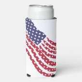 Red White Blue Flag Design Selters Dosenkühler (Seltzer Vorderseite)