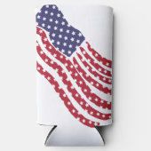 Red White Blue Flag Design Selters Dosenkühler (Vorderseite)