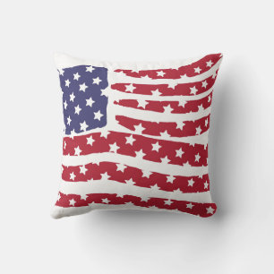 Red White Blue Flag Design Square Theken Kissen