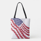 Red White Blue Flag Design Tasche (Rückseite)