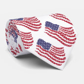 Red White Blue Flag Muster Design Neck Tie Krawatte (Gerollt)