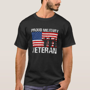 Red White Blue Flag Soldier Proud Military Veteran T-Shirt