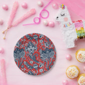 Red White & Blue Floral Paisley Bohemisch Boho Pappteller (Party)