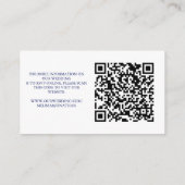 Red White Blue Floral Patriotic Wedding QR Code Begleitkarte (Rückseite)