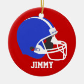 Red, White, & Blue Football Helmet Ornament (Vorne)