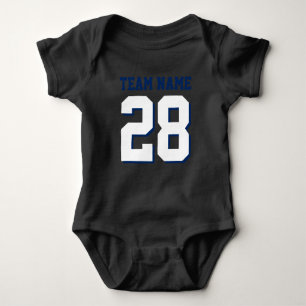 Red White Blue Football Jersey Sports Baby Romper Baby Strampler