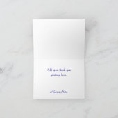 Red, White & Blue Football Wedding Dankeschön Card Dankeskarte (Innenseite)