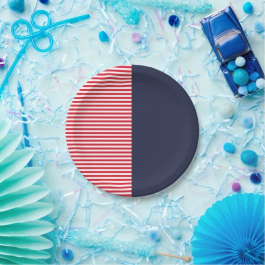 Red White & Blue Fun Freunde Familienfeier Pappteller (Party)