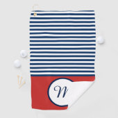 Red White & Blue Fun Monogram Golfhandtuch (Insitu)