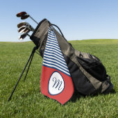 Red White & Blue Fun Monogram Golfhandtuch (Gras)