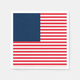 Red White & Blue Fun Patriotic Freedom Celebration Serviette