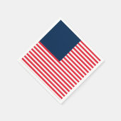 Red White & Blue Fun Patriotic Freedom Celebration Serviette (Ecke)