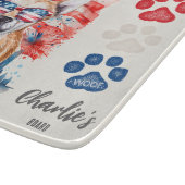Red White Blue Funny Cool Chihuahua American Flag Schneidebrett (Ecke)