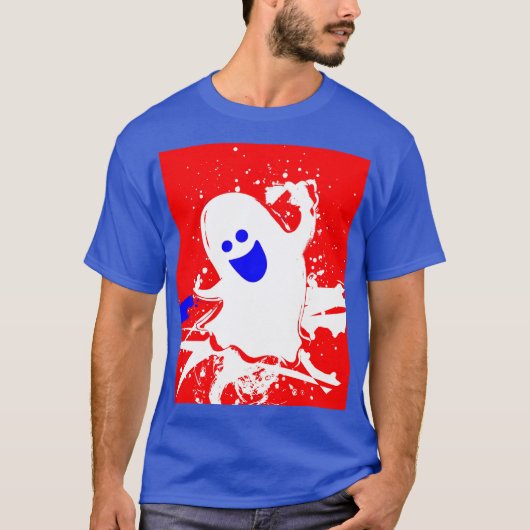 Red White Blue Gabbie the Ghost  T-Shirt (Vorderseite)