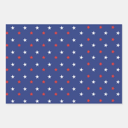 Red White & Blue Geschenkpapier Set (Vorderseite 3)