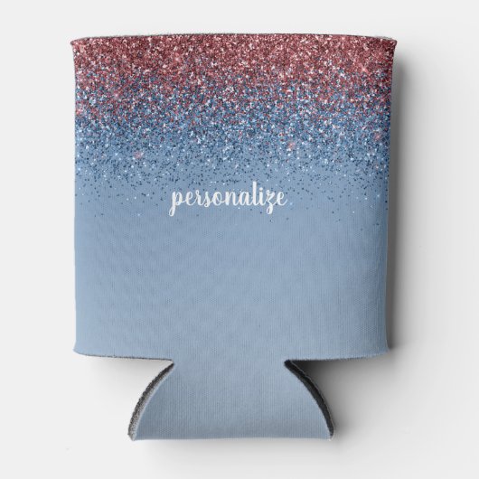 Red White Blue Glitz Dosenkühler (Vorderseite)