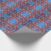 Red White Blue Glitzer American Flag Stars Streife Geschenkpapier (Ecke)