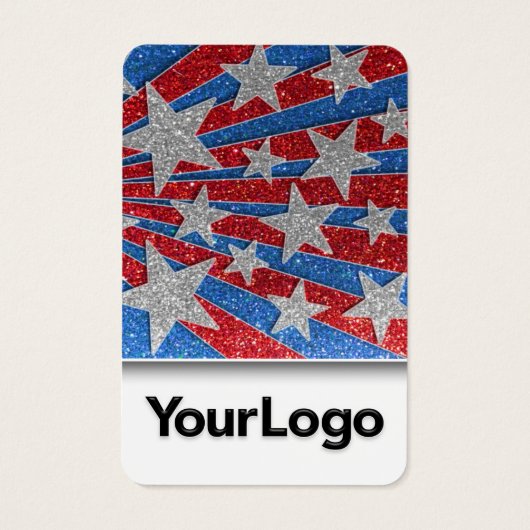 Red White & Blue Glitzer Elect USA Militärisches F (Rückseite)