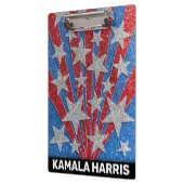 Red White Blue Glitzer Lehrer Klassenname Klemmbrett (Links)