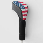 Red White Blue Glitzer Patriotic American USA Flag Golf Headcover (angewinkelt)