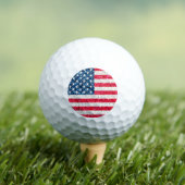 Red White Blue Glitzer Patriotic American USA Flag Golfball (Insitu T-Shirt)