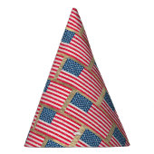 Red White Blue Glitzer Patriotic American USA Flag Partyhütchen (Rechts)